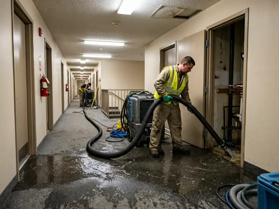 multi-unit-apartment-hallway-f-005 — frequently asked questions, Emergency Burst Pipe Water Extraction & Removal in Brewerto…